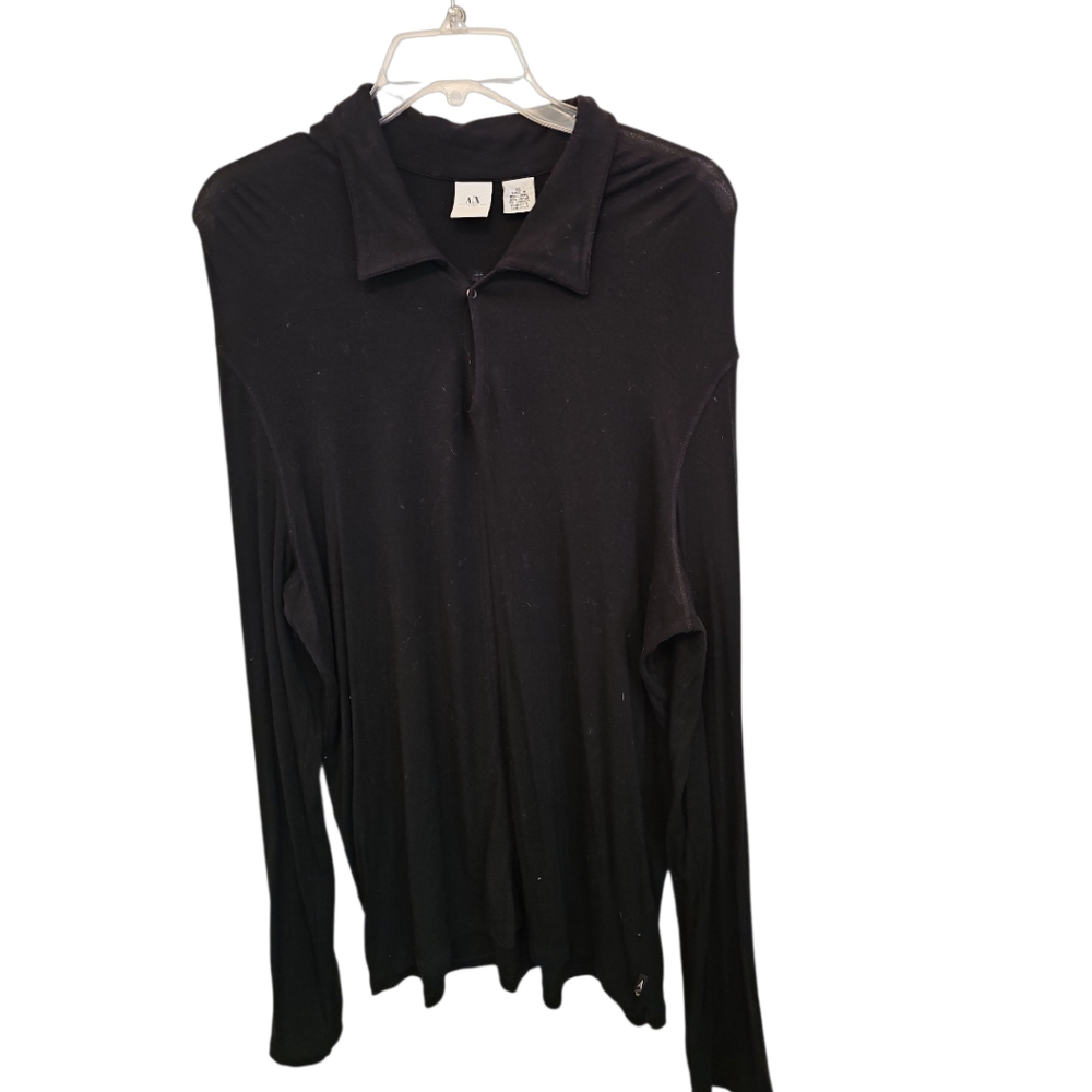 Armani Exchange Black Tunic Top in SIZE XL